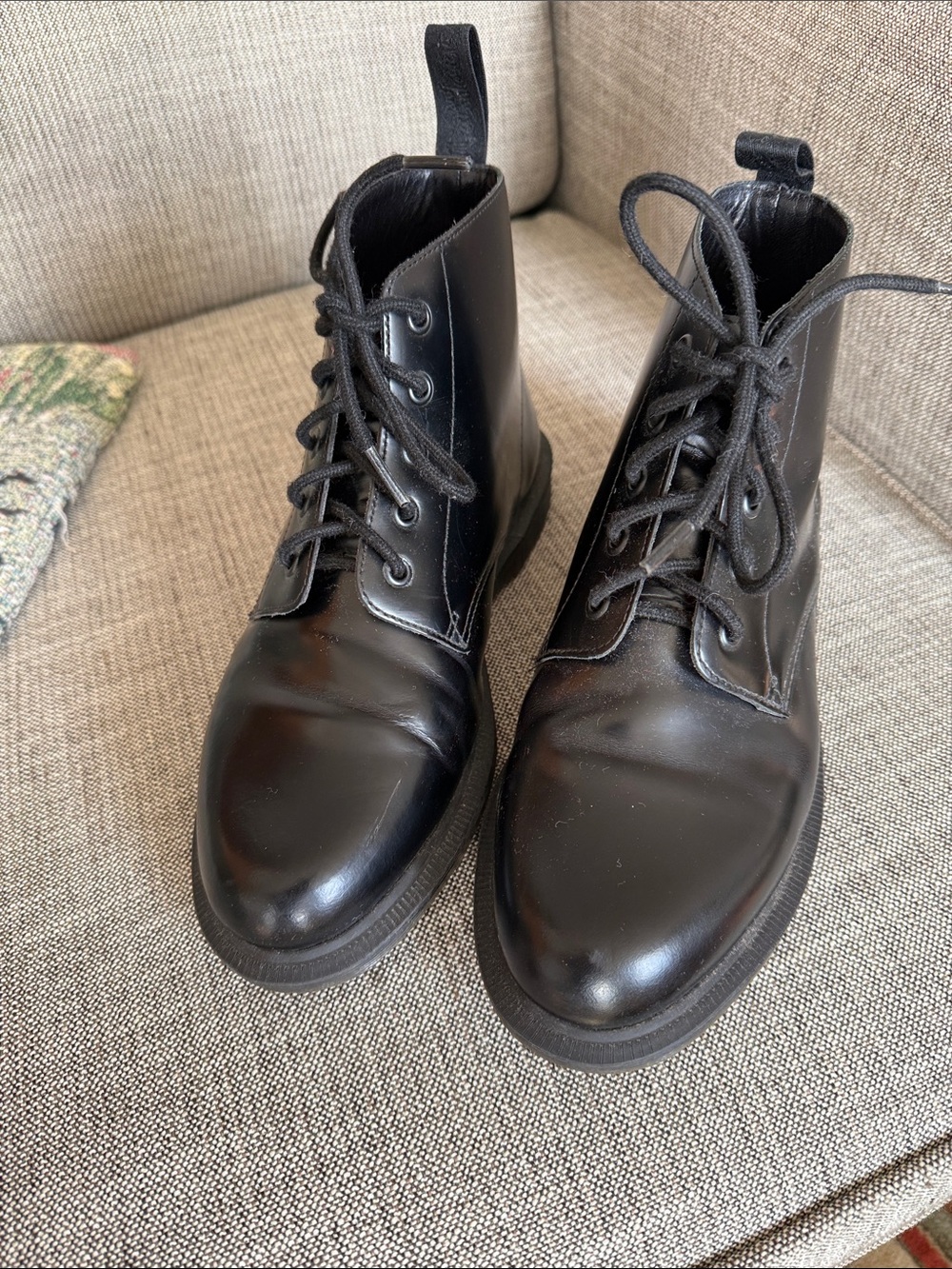 Dr. Martens Black Leather Lace-Up Ankle Boots